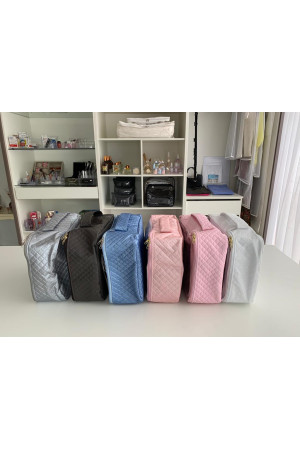 KIT MALA PEQUENO C/ALÇA METALASSE C/CRISTAL P/M/G-CORES